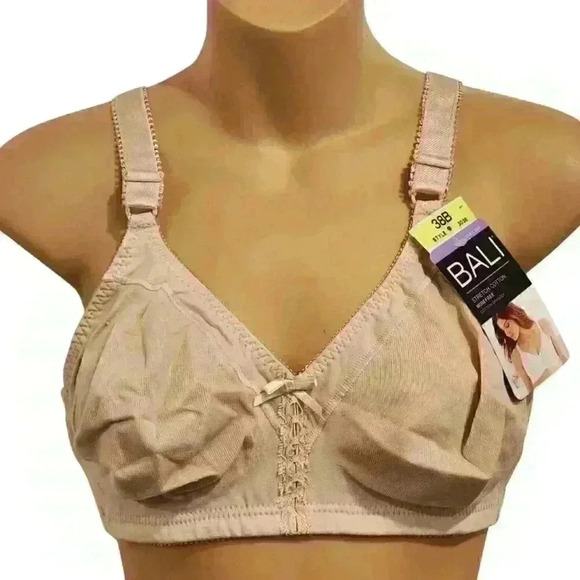NWT Bali Double Support Wire Free Bra, Nude 38B $38 - Picture 2 of 8